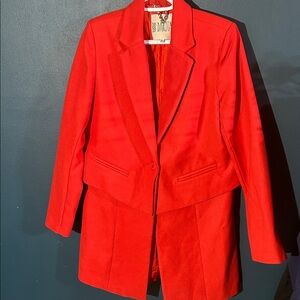 BB Dakota Red Layered Peacoat